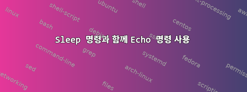 Sleep 명령과 함께 Echo 명령 사용