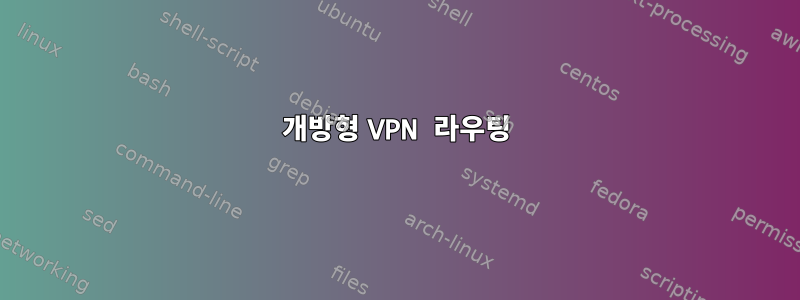 개방형 VPN 라우팅