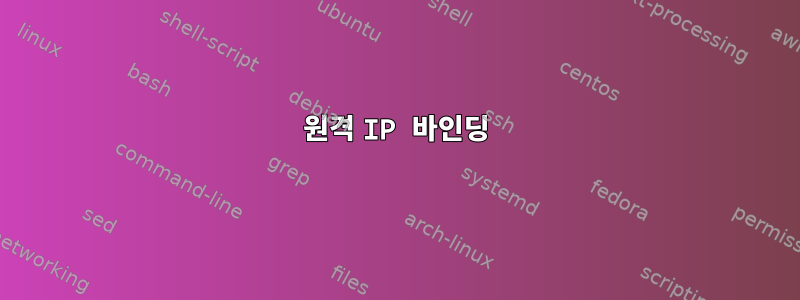 원격 IP 바인딩