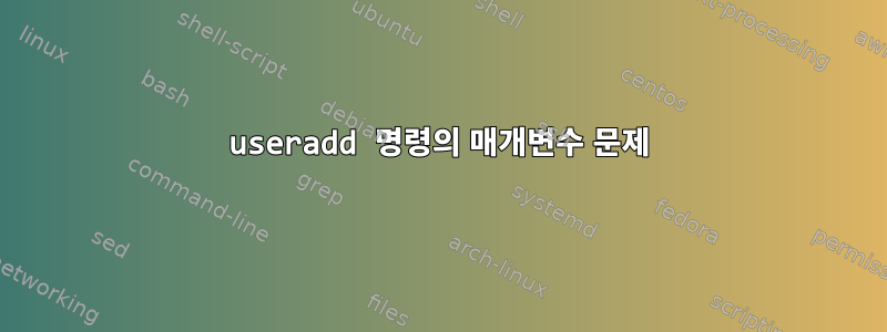 useradd 명령의 매개변수 문제