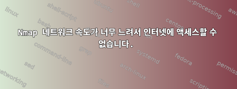 Nmap 네트워크 속도가 너무 느려서 인터넷에 액세스할 수 없습니다.