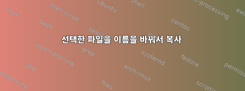 선택한 파일을 이름을 바꿔서 복사