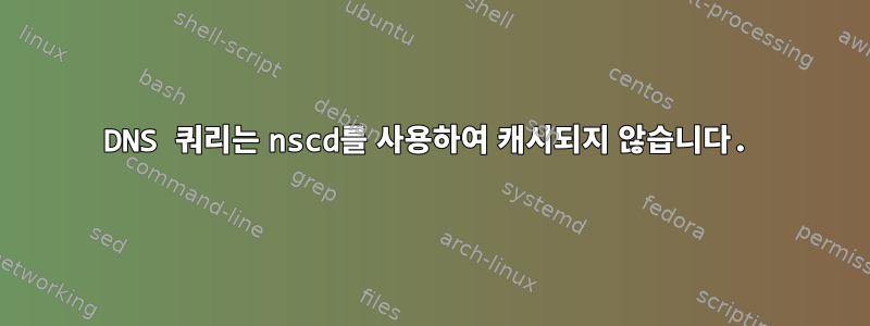 DNS 쿼리는 nscd를 사용하여 캐시되지 않습니다.