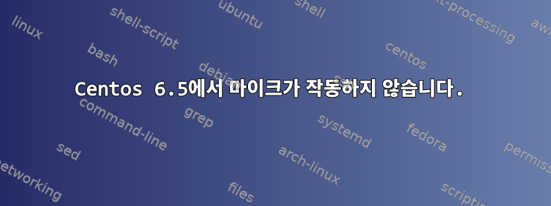 Centos 6.5에서 마이크가 작동하지 않습니다.