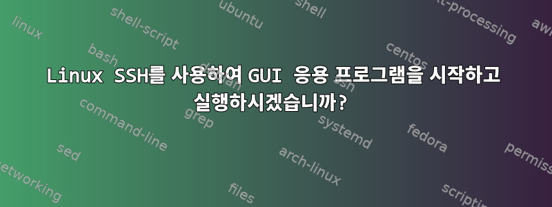 Linux SSH를 사용하여 GUI 응용 프로그램을 시작하고 실행하시겠습니까?