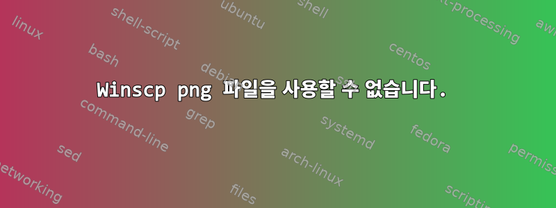 Winscp png 파일을 사용할 수 없습니다.