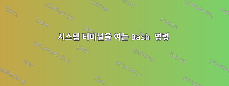 시스템 터미널을 여는 Bash 명령