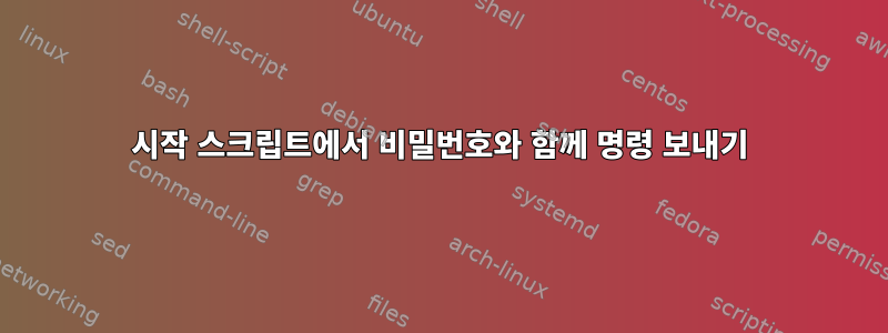 시작 스크립트에서 비밀번호와 함께 명령 보내기