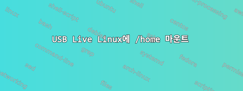 USB Live Linux에 /home 마운트