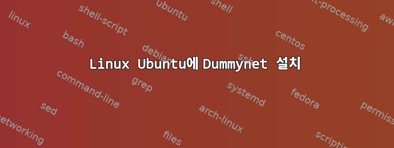 Linux Ubuntu에 Dummynet 설치