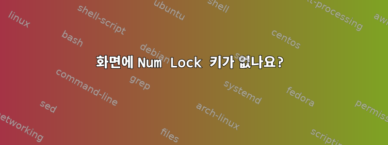 화면에 Num Lock 키가 없나요?