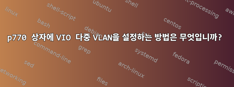 p770 상자에 VIO 다중 VLAN을 설정하는 방법은 무엇입니까?