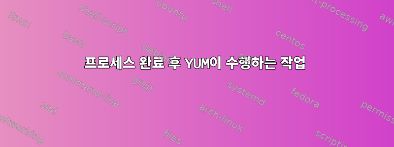 프로세스 완료 후 YUM이 수행하는 작업