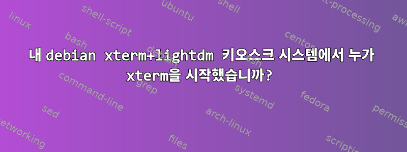 내 debian xterm+lightdm 키오스크 시스템에서 누가 xterm을 시작했습니까?