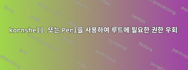 kornshell 또는 Perl을 사용하여 루트에 필요한 권한 우회