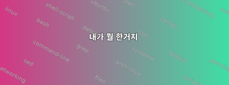 내가 뭘 한거지