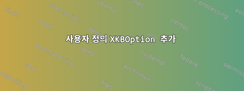 사용자 정의 XKBOption 추가