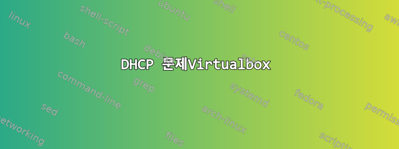 DHCP 문제Virtualbox