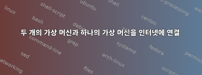 두 개의 가상 머신과 하나의 가상 머신을 인터넷에 연결