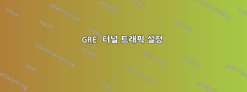 GRE 터널 트래픽 설정