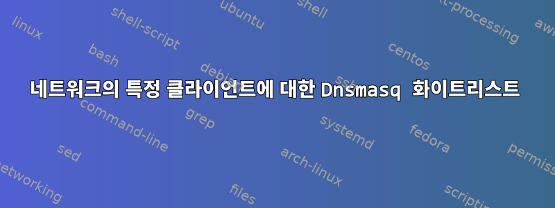 네트워크의 특정 클라이언트에 대한 Dnsmasq 화이트리스트