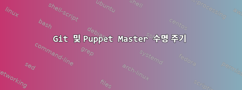 Git 및 Puppet Master 수명 주기