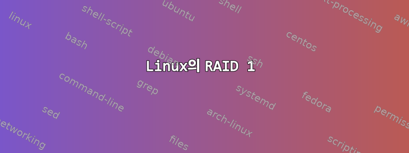 Linux의 RAID 1