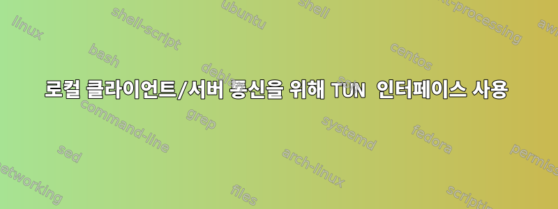 로컬 클라이언트/서버 통신을 위해 TUN 인터페이스 사용