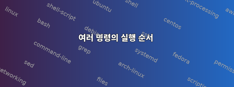 여러 명령의 실행 순서