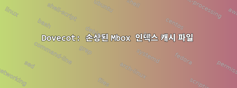 Dovecot: 손상된 Mbox 인덱스 캐시 파일