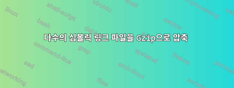 다수의 심볼릭 링크 파일을 Gzip으로 압축