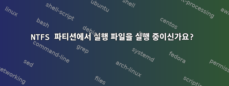 NTFS 파티션에서 실행 파일을 실행 중이신가요?