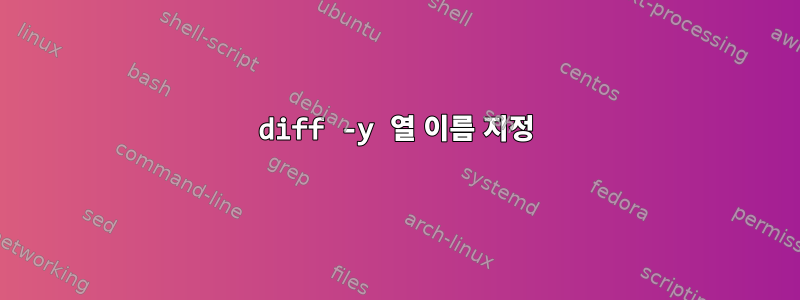 diff -y 열 이름 지정