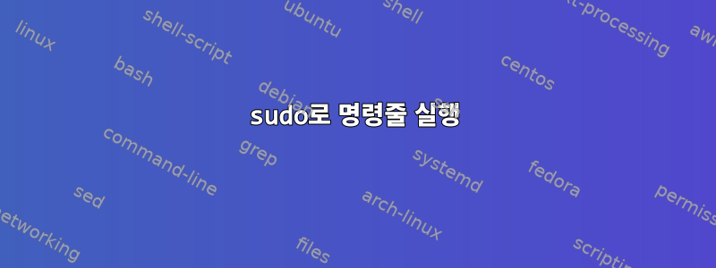 sudo로 명령줄 실행