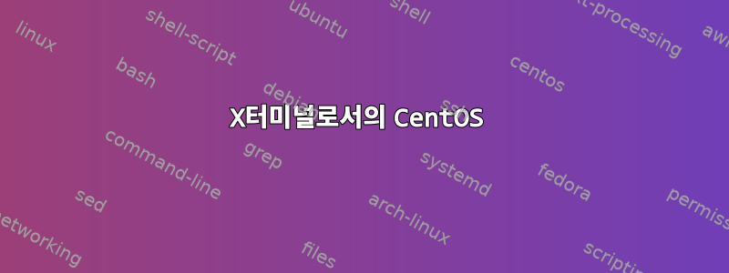 X터미널로서의 CentOS