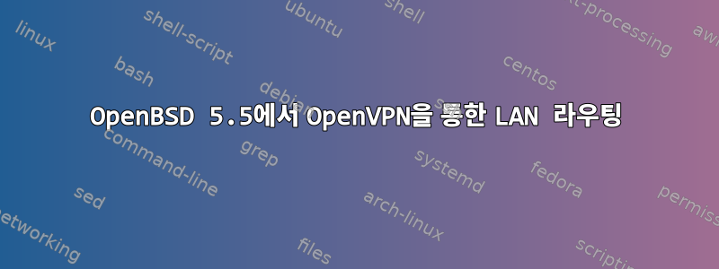 OpenBSD 5.5에서 OpenVPN을 통한 LAN 라우팅