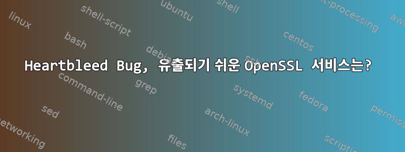 Heartbleed Bug, 유출되기 쉬운 OpenSSL 서비스는?