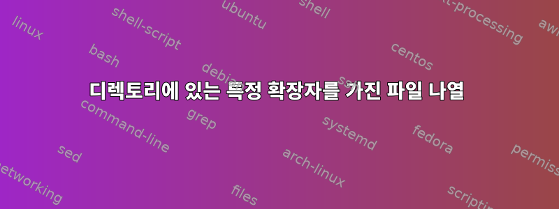 디렉토리에 있는 특정 확장자를 가진 파일 나열