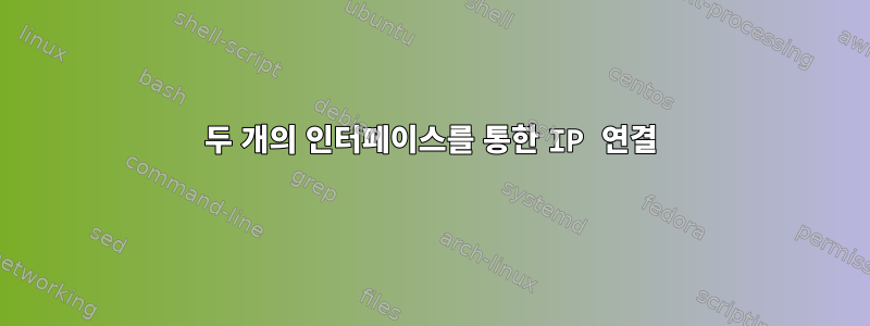 두 개의 인터페이스를 통한 IP 연결