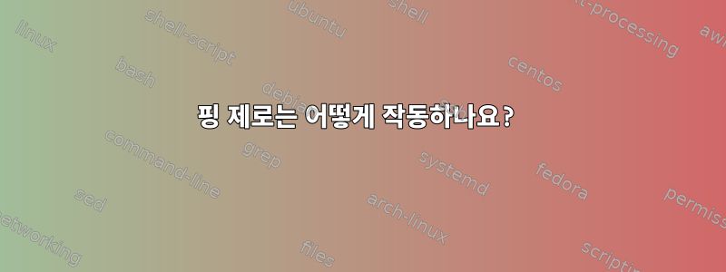 핑 제로는 어떻게 작동하나요?