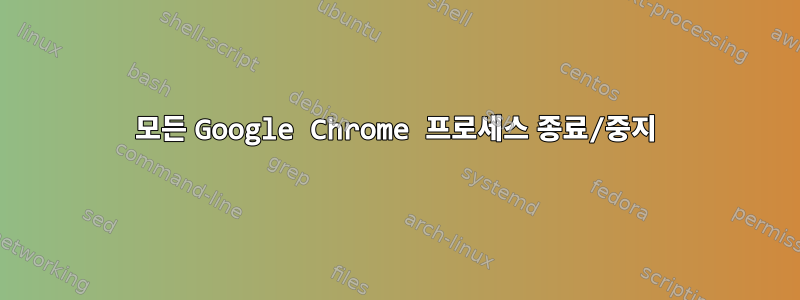 모든 Google Chrome 프로세스 종료/중지