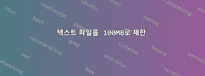 텍스트 파일을 100MB로 제한