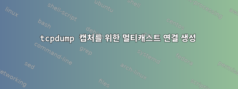 tcpdump 캡처를 위한 멀티캐스트 연결 생성