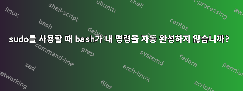 sudo를 사용할 때 bash가 내 명령을 자동 완성하지 않습니까?