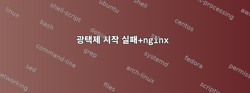 광택제 시작 실패+nginx