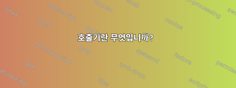 호출기란 무엇입니까?