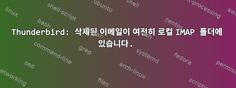 Thunderbird: 삭제된 이메일이 여전히 로컬 IMAP 폴더에 있습니다.