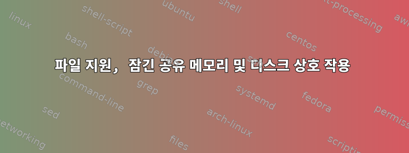 파일 지원, 잠긴 공유 메모리 및 디스크 상호 작용