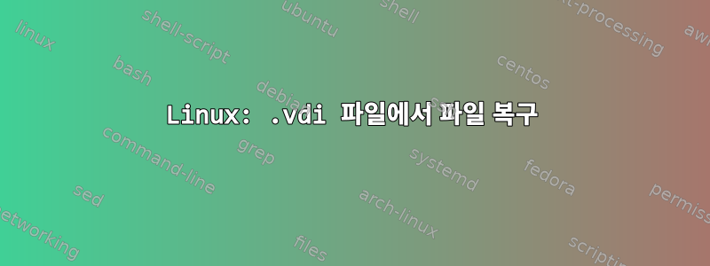 Linux: .vdi 파일에서 파일 복구