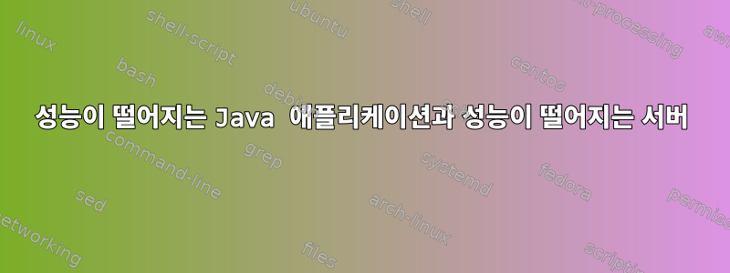 성능이 떨어지는 Java 애플리케이션과 성능이 떨어지는 서버